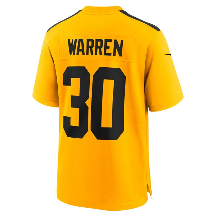Elroe P.Steelers #30 Jaylen Warren Player Gold Alternate Game Stitched Jerseys