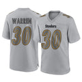 Elroe P.Steelers #30 Jaylen Warren Player Gray Atmosphere Fashion Home Game Stitched Jerseys