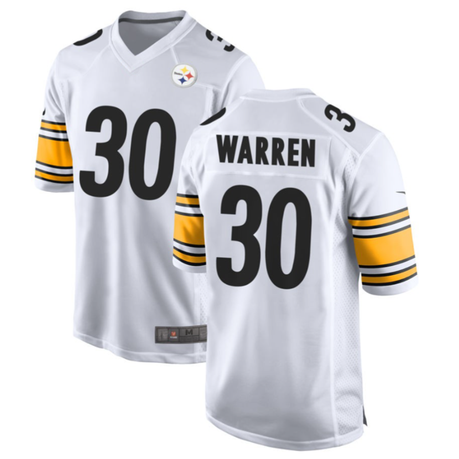 Elroe P.Steelers #30 Jaylen Warren White Game American Stitched Jersey