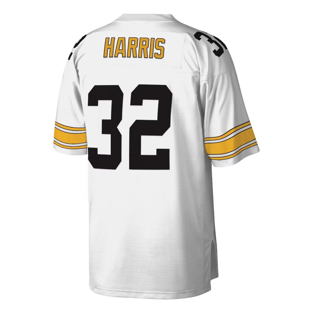 Elroe P.Steelers #32 Franco Harris Mitchell & Ness White Legacy Replica Stitched Jerseys