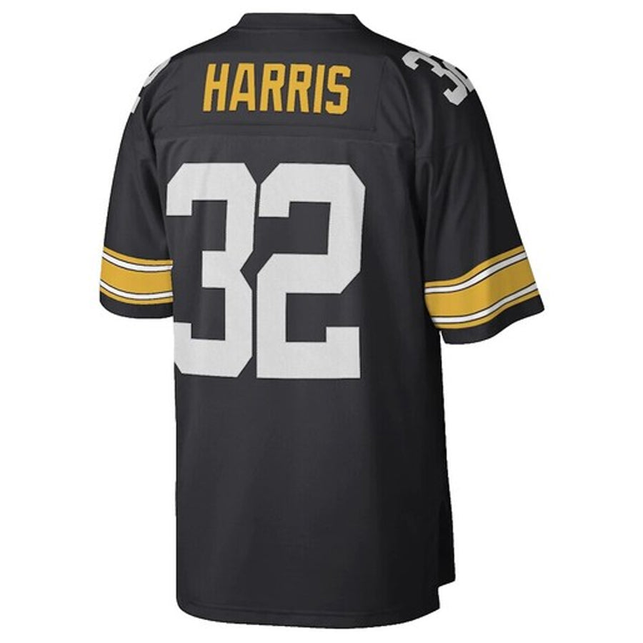 Elroe P.Steelers #32 Franco Harris Player Mitchell & Ness Black Legacy Replica Stitched Jerseys
