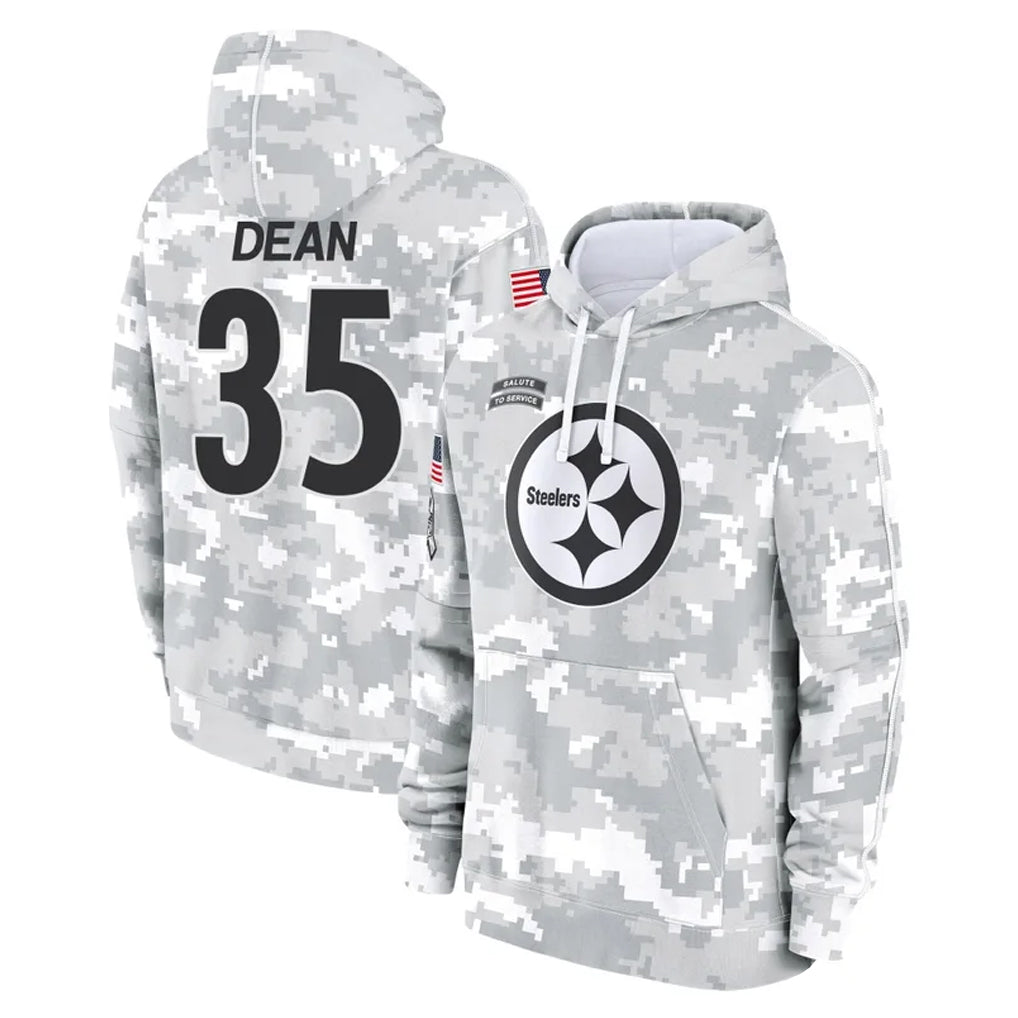 Elroe P.Steelers #35 Jamel Dean Player Arctic Camo Limited Salute to Service Pullover Hoodies Game Stitched Jerseys