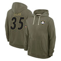 Elroe P.Steelers #35 Jamel Dean Player Olive Salute to Service Pullover Hoodies Limited Stitched Jerseys