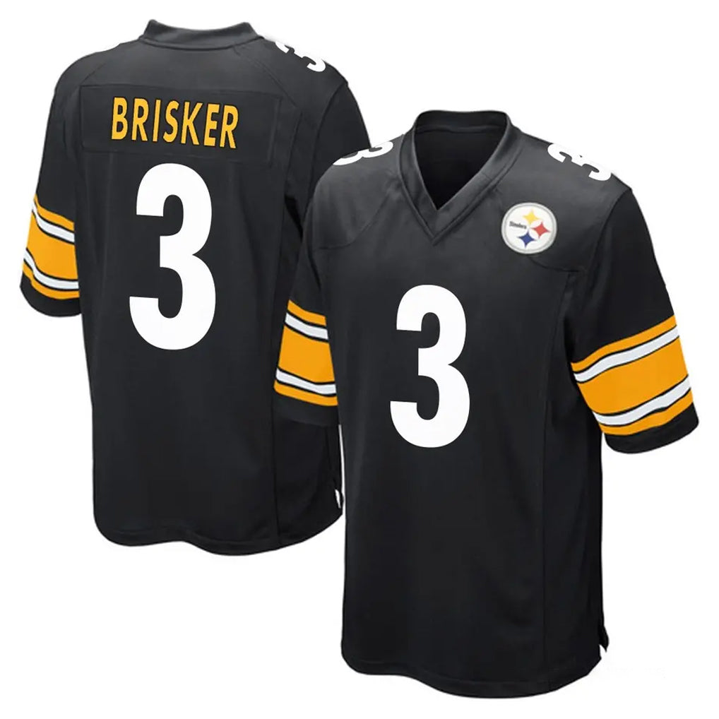 Elroe P.Steelers #3 Jaquan Brisker Player Black Home Game Stitched Jerseys