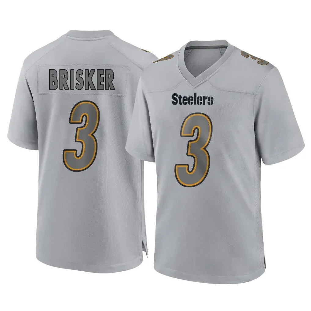 Elroe P.Steelers #3 Jaquan Brisker Player Gray Atmosphere Fashion Home Game Stitched Jerseys