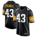 Elroe P.Steelers #43 Troy Polamalu Black Retired Player Jersey American Stitched Jersey
