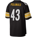 Elroe P.Steelers #43 Troy Polamalu Mitchell & Ness Black Legacy Replica Stitched Jerseys