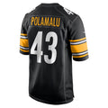 Elroe P.Steelers #43 Troy Polamalu Player Black Home Game Stitched Jerseys