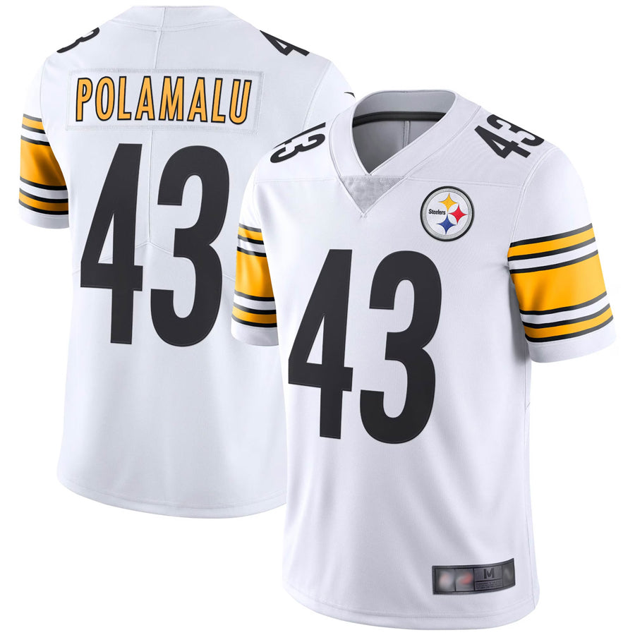 Elroe P.Steelers #43 Troy Polamalu Player White Vapor Limited Stitched Jerseys
