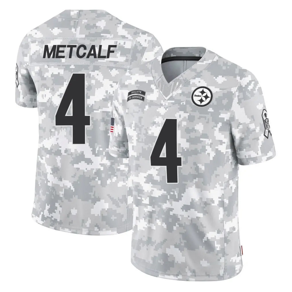 Elroe P.Steelers #4 DK Metcalf Player Arctic Camo Limited Salute To Service Home Game Stitched Jerseys
