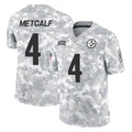 Elroe P.Steelers #4 DK Metcalf Player Arctic Camo Limited Salute To Service Home Game Stitched Jerseys