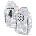 Elroe P.Steelers #4 DK Metcalf Player Arctic Camo Limited Salute to Service Pullover Hoodies Game Stitched Jerseys