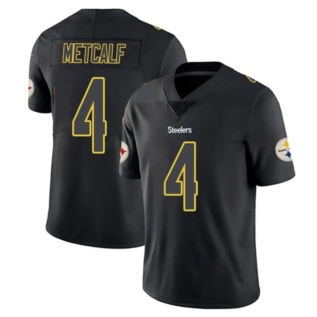 Elroe P.Steelers #4 DK Metcalf Player Black Impact Limited Home Game Stitched Jerseys