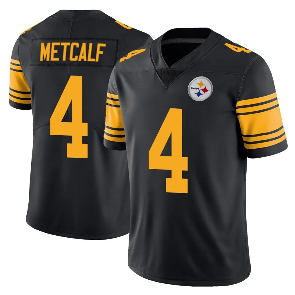 Elroe P.Steelers #4 DK Metcalf Player Black Limited Color Rush Home Game Stitched Jerseys