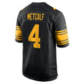 Elroe P.Steelers #4 DK Metcalf Player Black Replica Game Stitched Jerseys