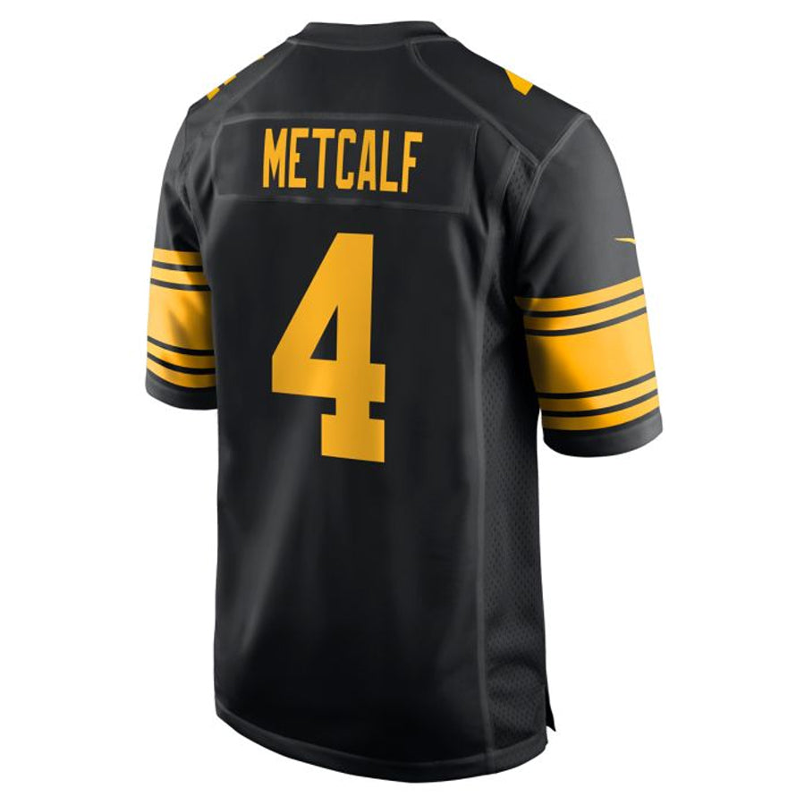 Elroe P.Steelers #4 DK Metcalf Player Black Replica Game Stitched Jerseys