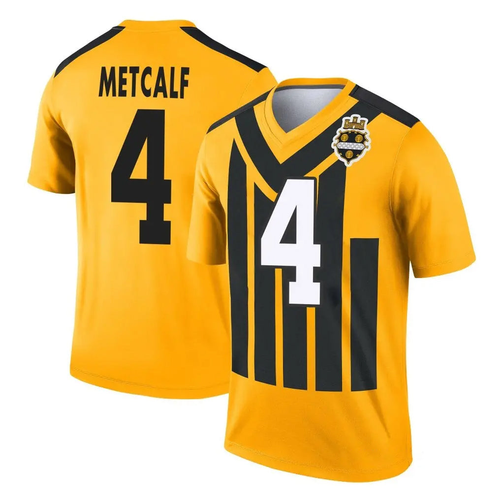Elroe P.Steelers #4 DK Metcalf Player Gold Legend Limited 1933 Throwback Performance Home Game Stitched Jerseys