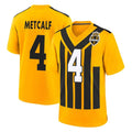 Elroe P.Steelers #4 DK Metcalf Player Gold Limited 1933 Throwback Home Game Stitched Jerseys