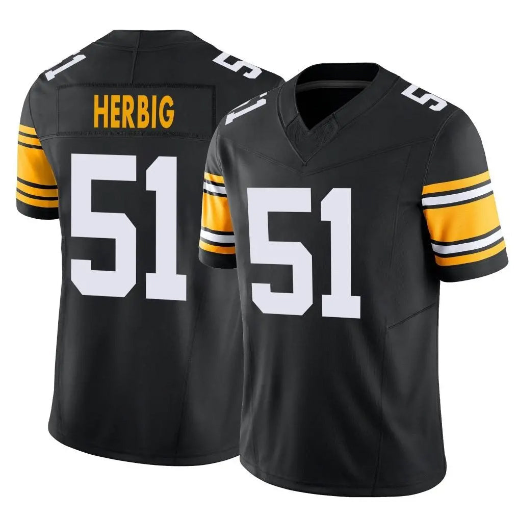Elroe P.Steelers #51 Nick Herbig Player Black Limited Alternate Vapor F.U.S.E. Home Game Stitched Jerseys