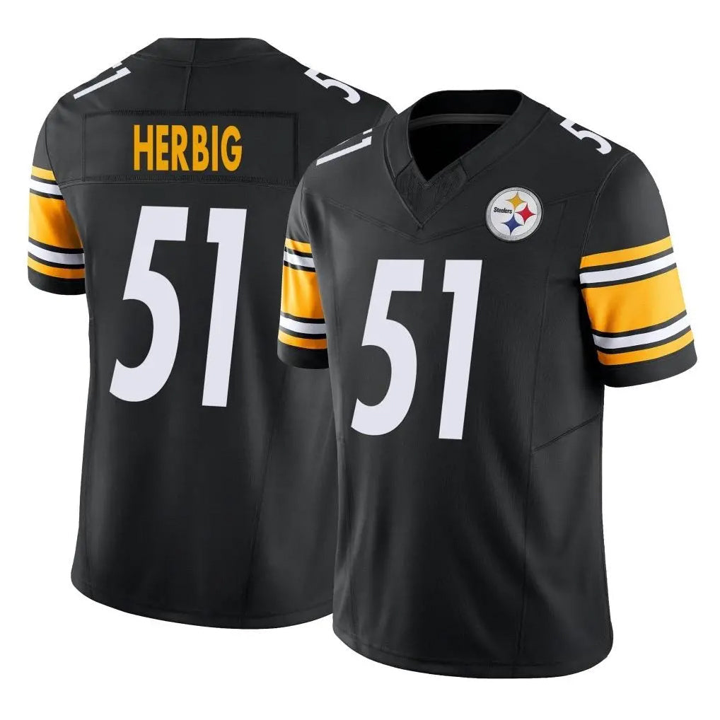 Elroe P.Steelers #51 Nick Herbig Player Black Limited Vapor F.U.S.E. Home Game Stitched Jerseys