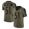 Elroe P.Steelers #51 Nick Herbig Player Olive Salute To Service Limited Game Stitched Jerseys