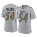Elroe P.Steelers #54 Zach Frazier Player Gray Atmosphere Fashion Home Game Stitched Jerseys