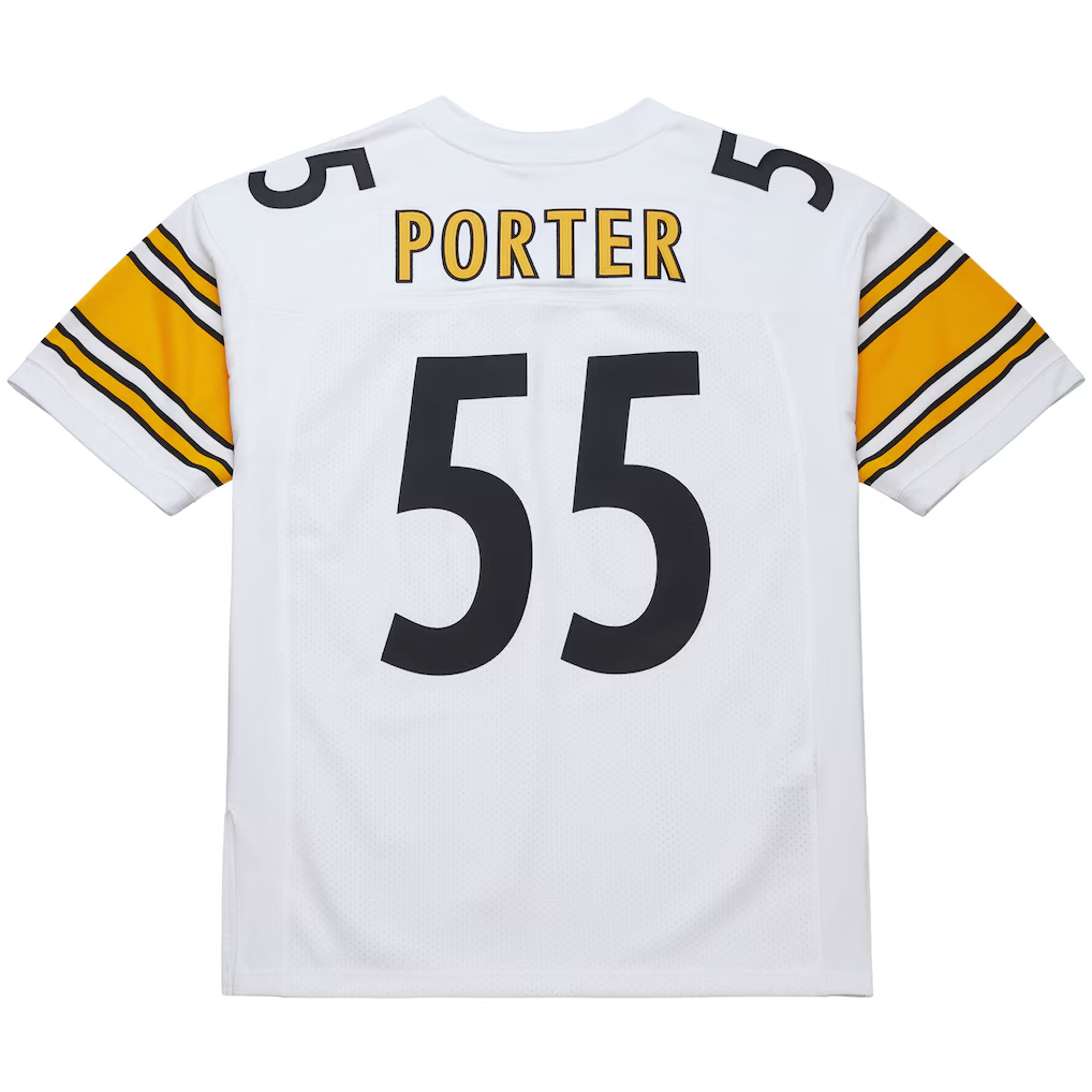 Elroe P.Steelers #55 Joey Porter Mitchell & Ness White 2005 Authentic Throwback Retired Player Jersey Stitched Puhic