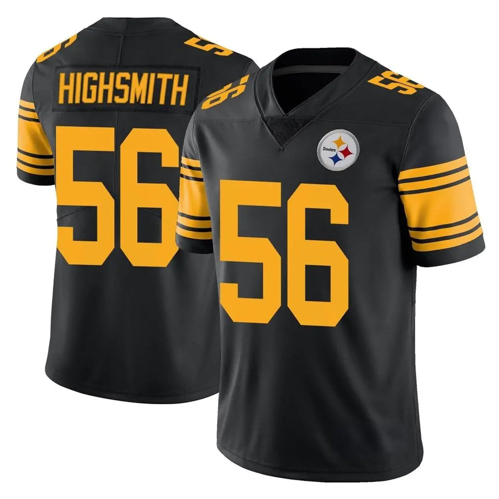 Elroe P.Steelers #56 Alex Highsmith Player Black Limited Color Rush Home Game Stitched Jerseys