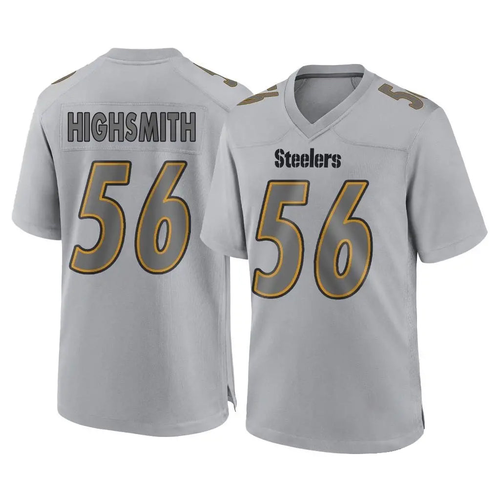 Elroe P.Steelers #56 Alex Highsmith Player Gray Atmosphere Fashion Home Game Stitched Jerseys