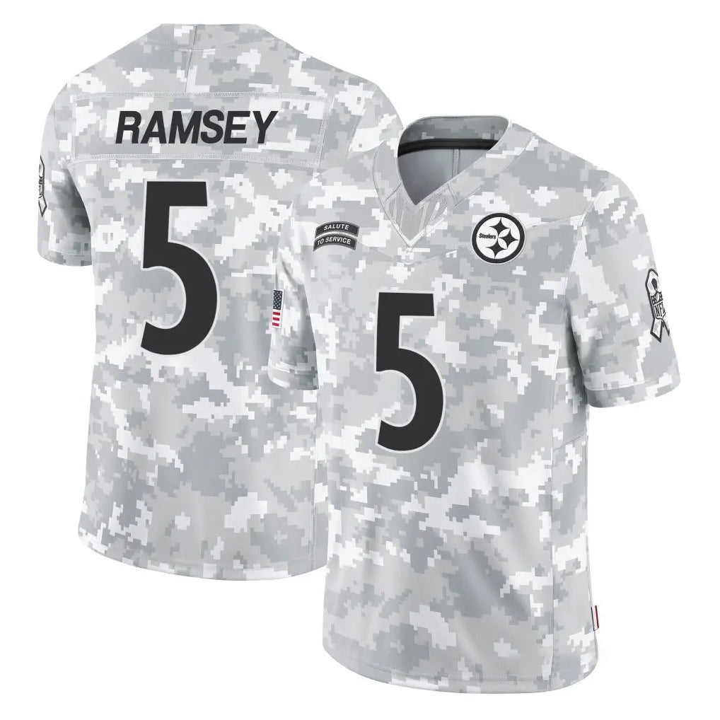 Elroe P.Steelers #5 Jalen Ramsey Player Arctic Camo Limited Salute To Service Home Game Stitched Jerseys