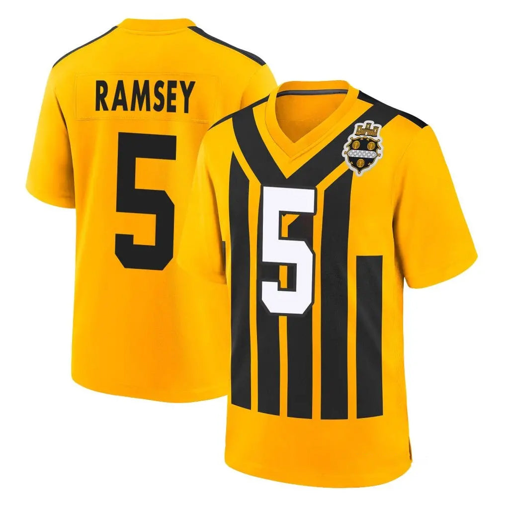 Elroe P.Steelers #5 Jalen Ramsey Player Gold Limited 1933 Throwback Home Game Stitched Jerseys
