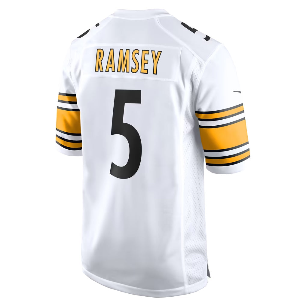 Elroe P.Steelers #5 Jalen Ramsey Player White Home Game Stitched Jerseys