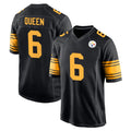 Elroe P.Steelers #6 Patrick Queen Player Black Color Rush Home Game Stitched Jerseys