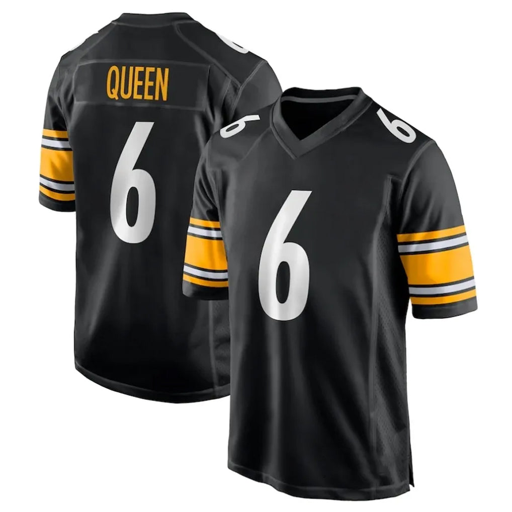 Elroe P.Steelers #6 Patrick Queen Player Black Home Game Stitched Jerseys