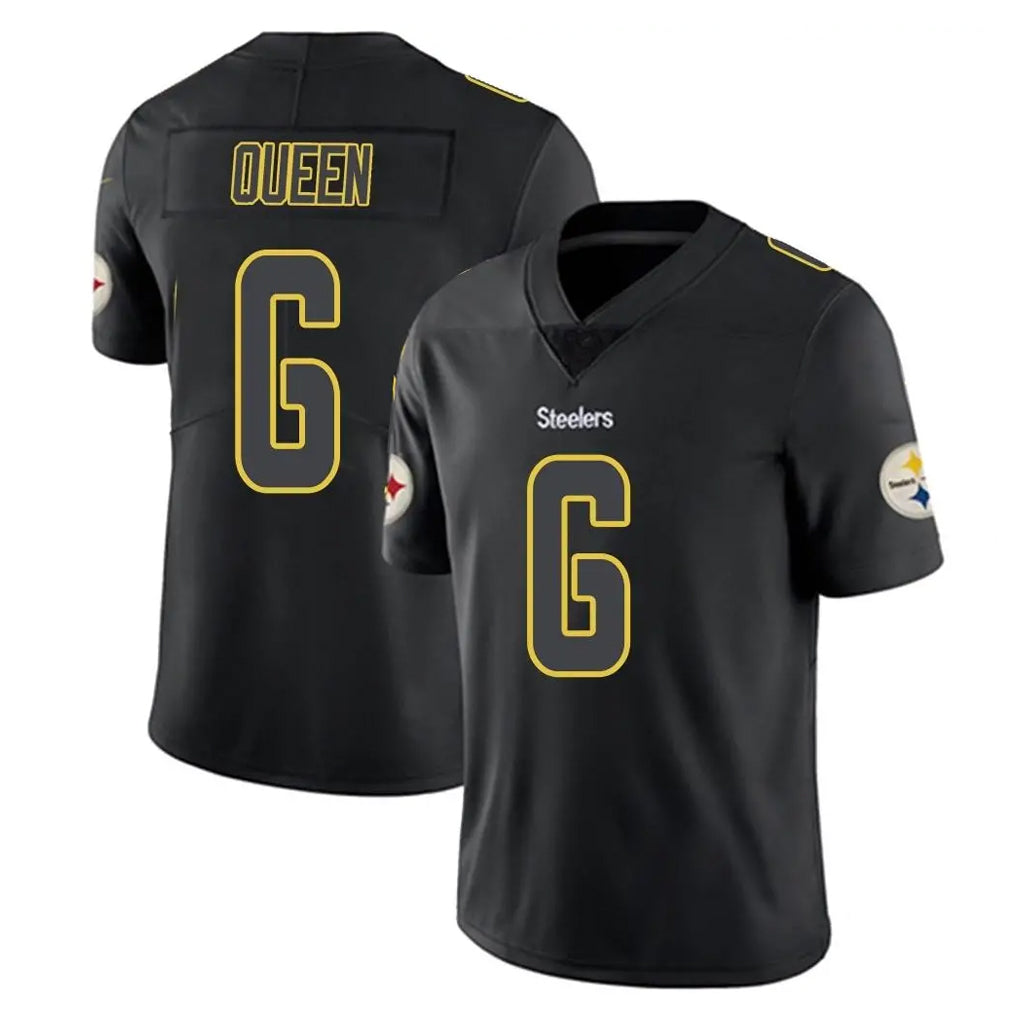 Elroe P.Steelers #6 Patrick Queen Player Black Impact Limited Home Game Stitched Jerseys