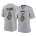 Elroe P.Steelers #6 Patrick Queen Player Gray Atmosphere Fashion Home Game Stitched Jerseys