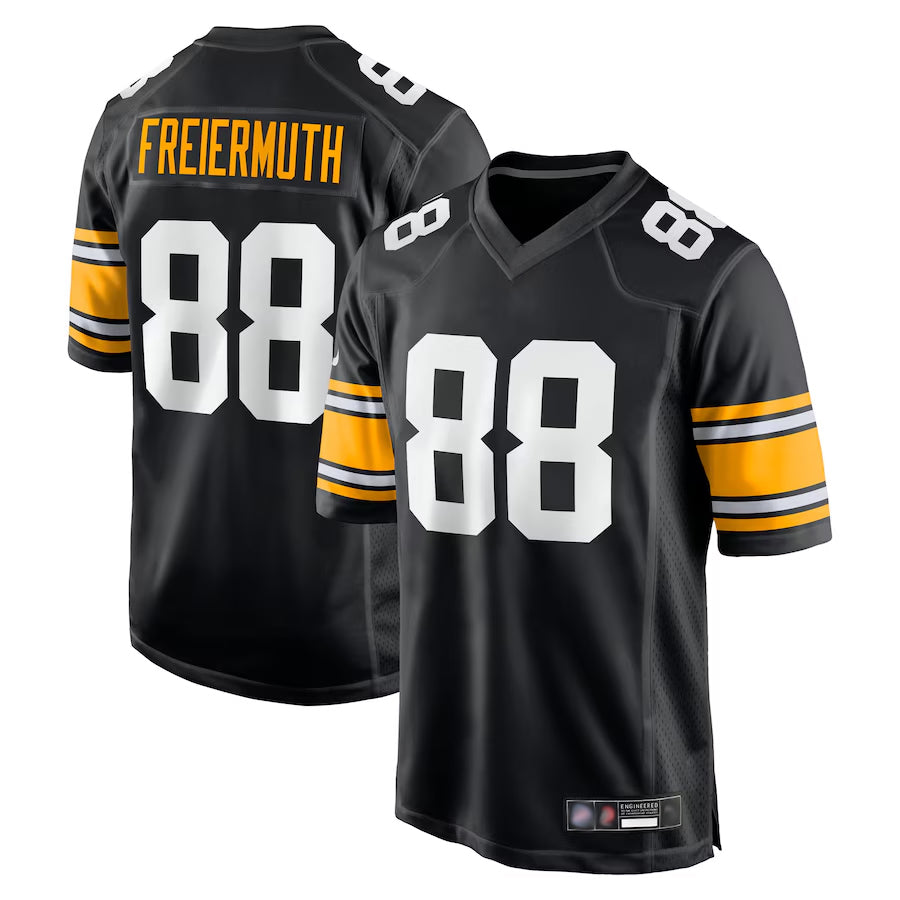 ElroeP.Steelers #88 Pat Freiermuth Player Black Alternate Game Stitched Jerseys