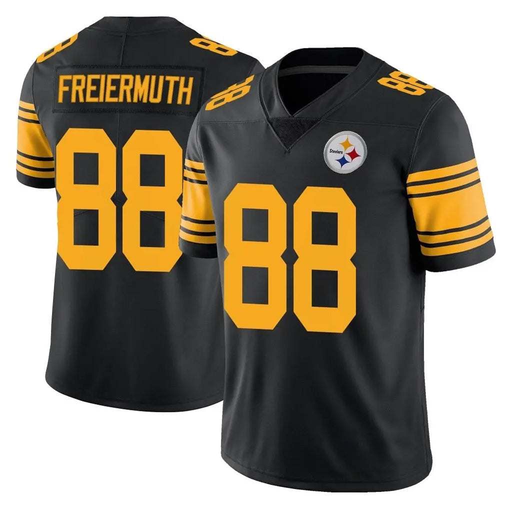 Elroe P.Steelers #88 Pat Freiermuth Player Black Limited Color Rush Home Game Stitched Jerseys