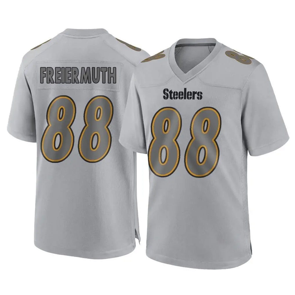 Elroe P.Steelers #88 Pat Freiermuth Player Gray Atmosphere Fashion Home Game Stitched Jerseys