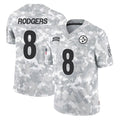 Elroe P.Steelers #8 Aaron Rodgers Player Arctic Camo Limited Salute To Service Home Game Stitched Jerseys