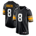 Elroe P.Steelers #8 Aaron Rodgers Player Black Home Limited Stitched Jerseys
