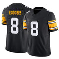 Elroe P.Steelers #8 Aaron Rodgers Player Black Limited Alternate Vapor F.U.S.E. Home Game Stitched Jerseys