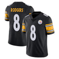Elroe P.Steelers #8 Aaron Rodgers Player Black Limited Vapor Untouchable Home Game Stitched Jerseys