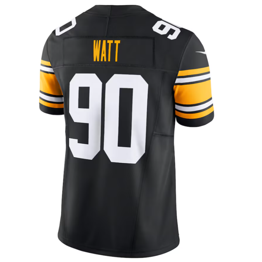 Elroe P.Steelers #90 T.J. Watt Black Vapor F.U.S.E. Limited Stitched Jerseys