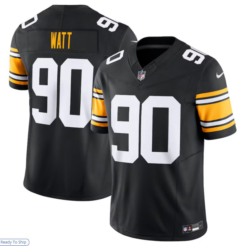 Elroe P.Steelers #90 T.J. Watt Black Vapor F.U.S.E. Limited Stitched American Stitched Jerseys