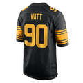 Elroe P.Steelers #90 T.J. Watt Player Black Color Rush Home Game Stitched Jerseys