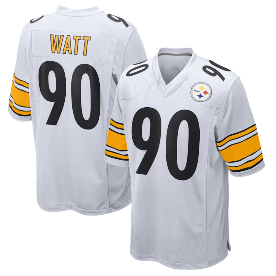 Elroe P.Steelers #90 T.J. Watt Player White Game Stitched Jersey