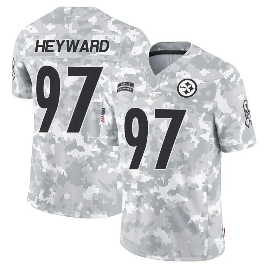 Elroe P.Steelers #97 Cameron Heyward Player Arctic Camo Salute to Service Limited Stitched Jerseys