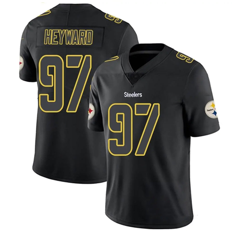 Elroe P.Steelers #97 Cameron Heyward Player Black Impact Limited Stitched Jerseys