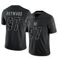 Elroe P.Steelers #97 Cameron Heyward Player Black Limited Reflective Stitched Jerseys
